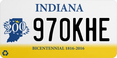 IN license plate 970KHE