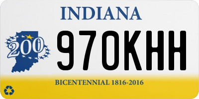 IN license plate 970KHH