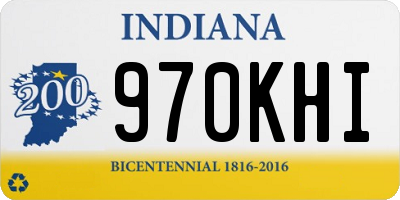 IN license plate 970KHI