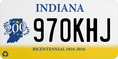 IN license plate 970KHJ