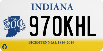 IN license plate 970KHL