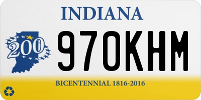 IN license plate 970KHM