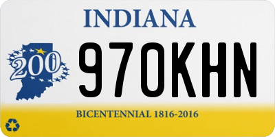 IN license plate 970KHN