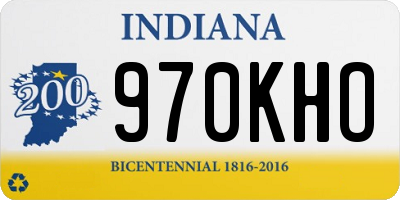 IN license plate 970KHO