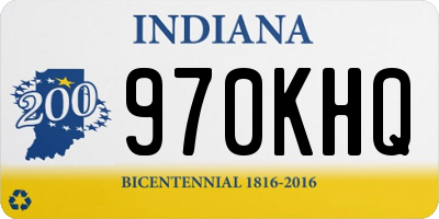 IN license plate 970KHQ