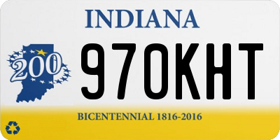 IN license plate 970KHT
