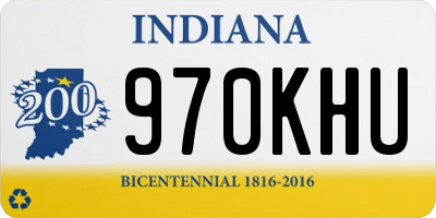 IN license plate 970KHU
