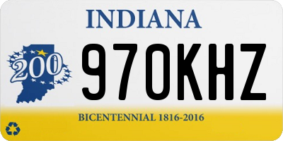 IN license plate 970KHZ