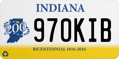 IN license plate 970KIB