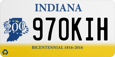 IN license plate 970KIH