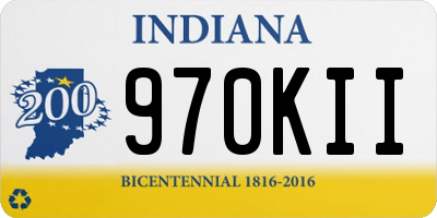 IN license plate 970KII