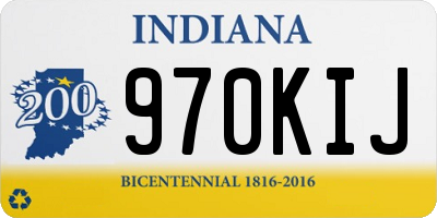 IN license plate 970KIJ