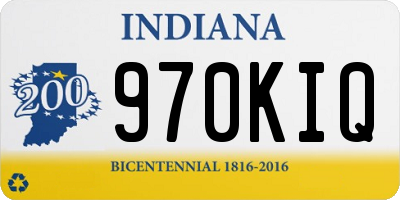 IN license plate 970KIQ