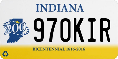 IN license plate 970KIR