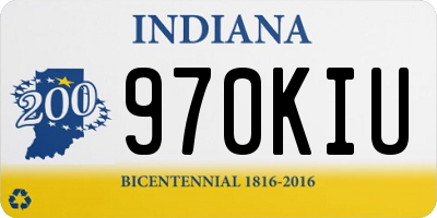 IN license plate 970KIU