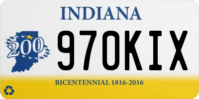 IN license plate 970KIX