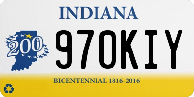 IN license plate 970KIY