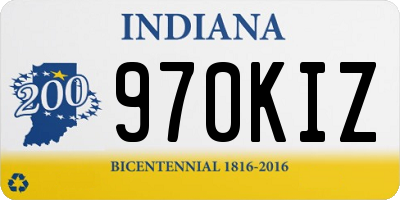 IN license plate 970KIZ