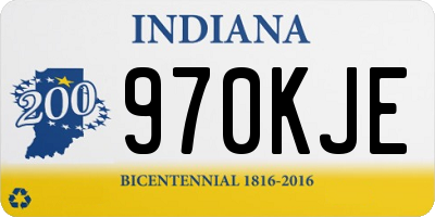 IN license plate 970KJE
