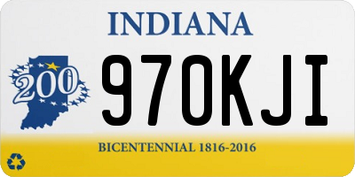 IN license plate 970KJI