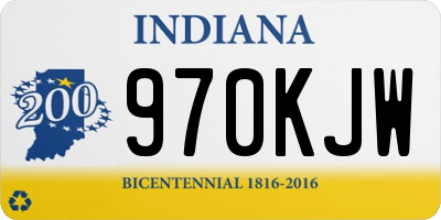 IN license plate 970KJW