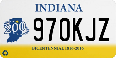 IN license plate 970KJZ