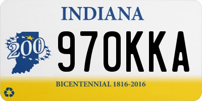 IN license plate 970KKA