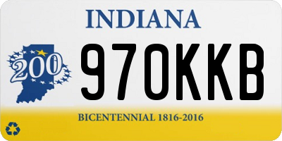 IN license plate 970KKB