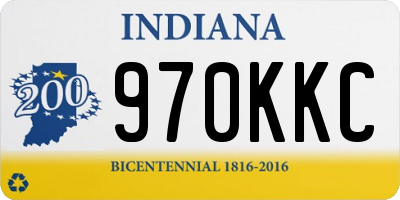 IN license plate 970KKC