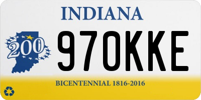 IN license plate 970KKE