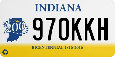 IN license plate 970KKH