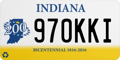 IN license plate 970KKI