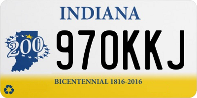 IN license plate 970KKJ