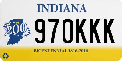 IN license plate 970KKK