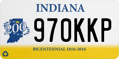 IN license plate 970KKP