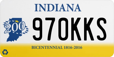 IN license plate 970KKS