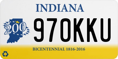 IN license plate 970KKU