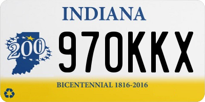 IN license plate 970KKX