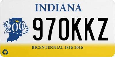 IN license plate 970KKZ