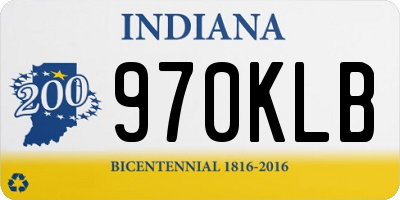 IN license plate 970KLB