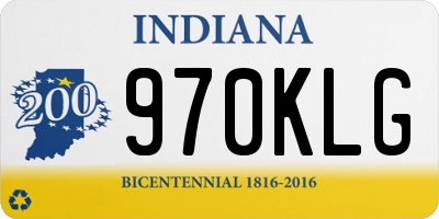 IN license plate 970KLG