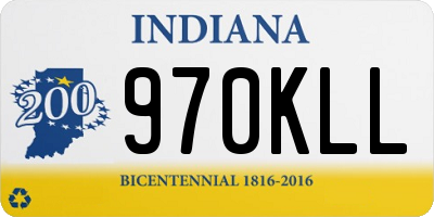 IN license plate 970KLL