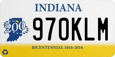 IN license plate 970KLM