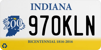 IN license plate 970KLN