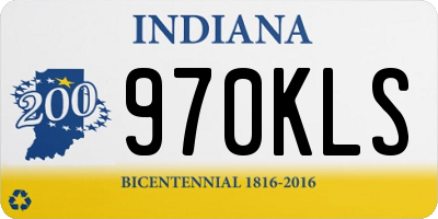 IN license plate 970KLS