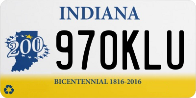 IN license plate 970KLU