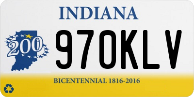 IN license plate 970KLV