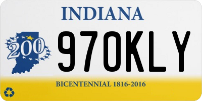 IN license plate 970KLY
