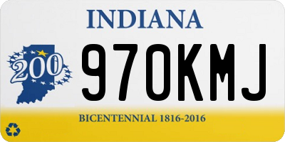 IN license plate 970KMJ