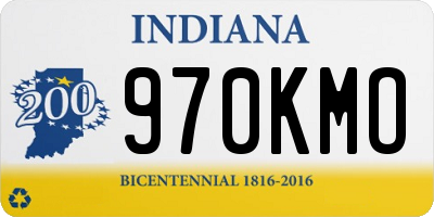 IN license plate 970KMO